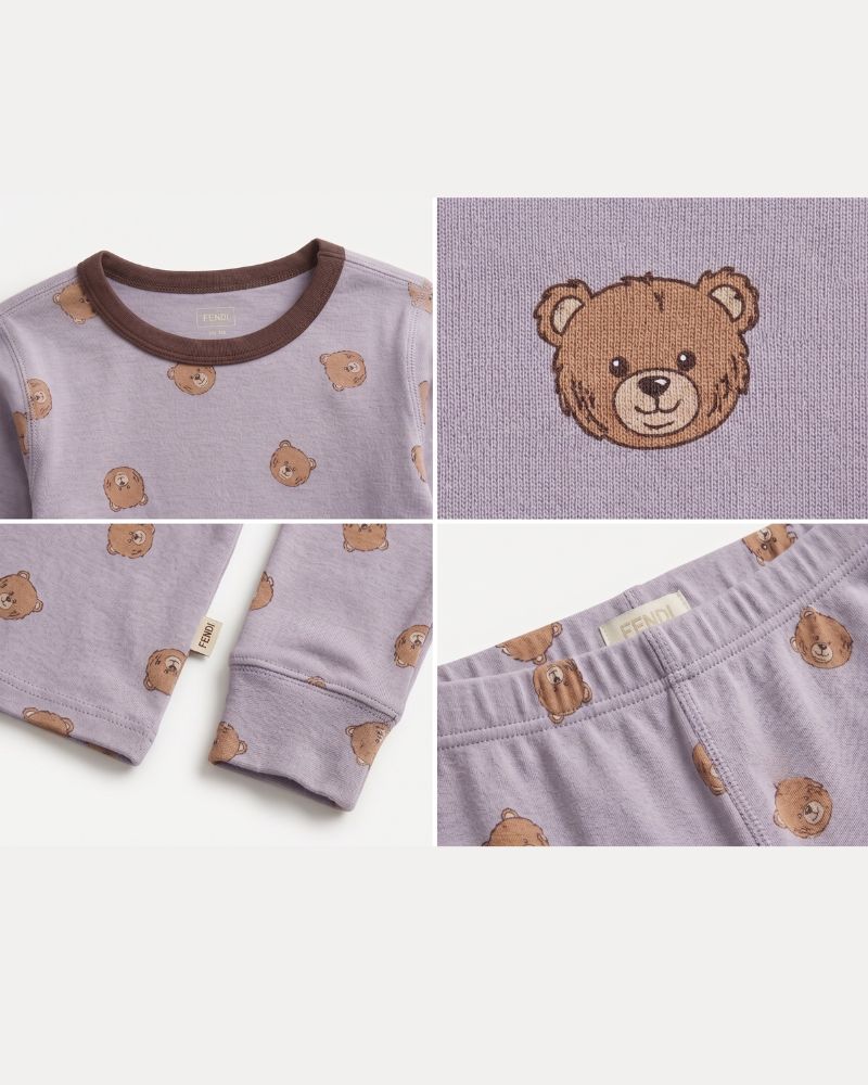Lavender Teddy Bear Cotton Set thumbnail 3