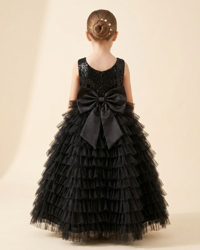 Solid Black Swan Dress thumbnail 2