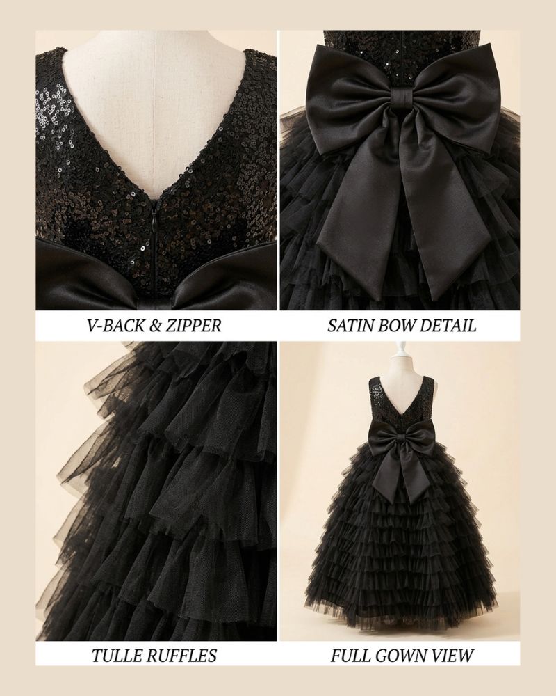Solid Black Swan Dress thumbnail 3
