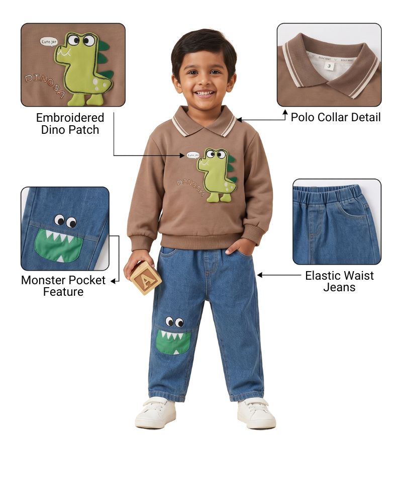 Brown Dinosaur set  thumbnail 3