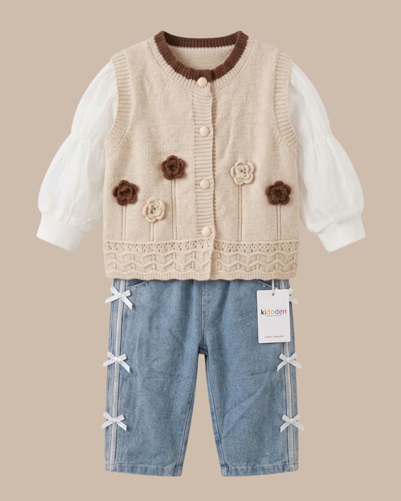 3pc full-sleeve sweater set thumbnail 2