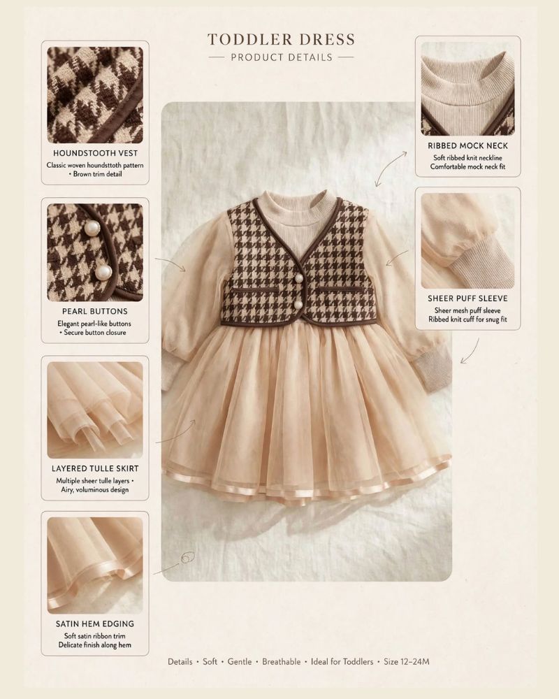 Brown Twirl Frock thumbnail 3