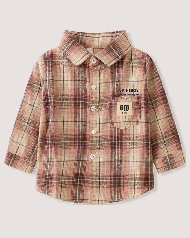 Pink check shirt 