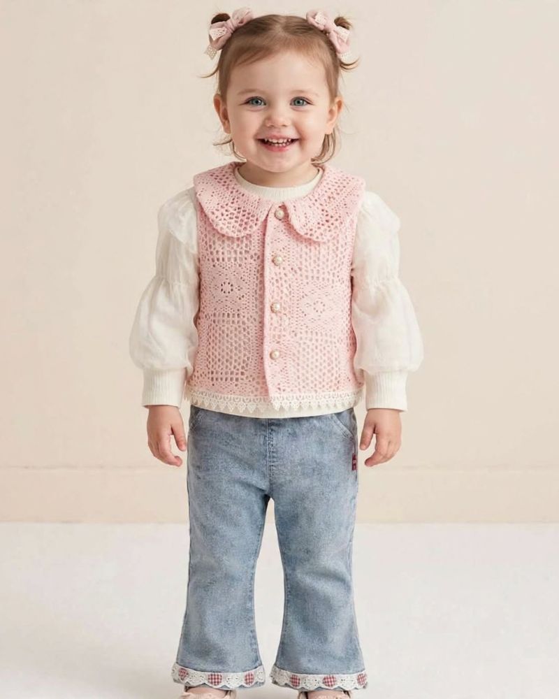 3pc Pink Crochet Set  thumbnail 2