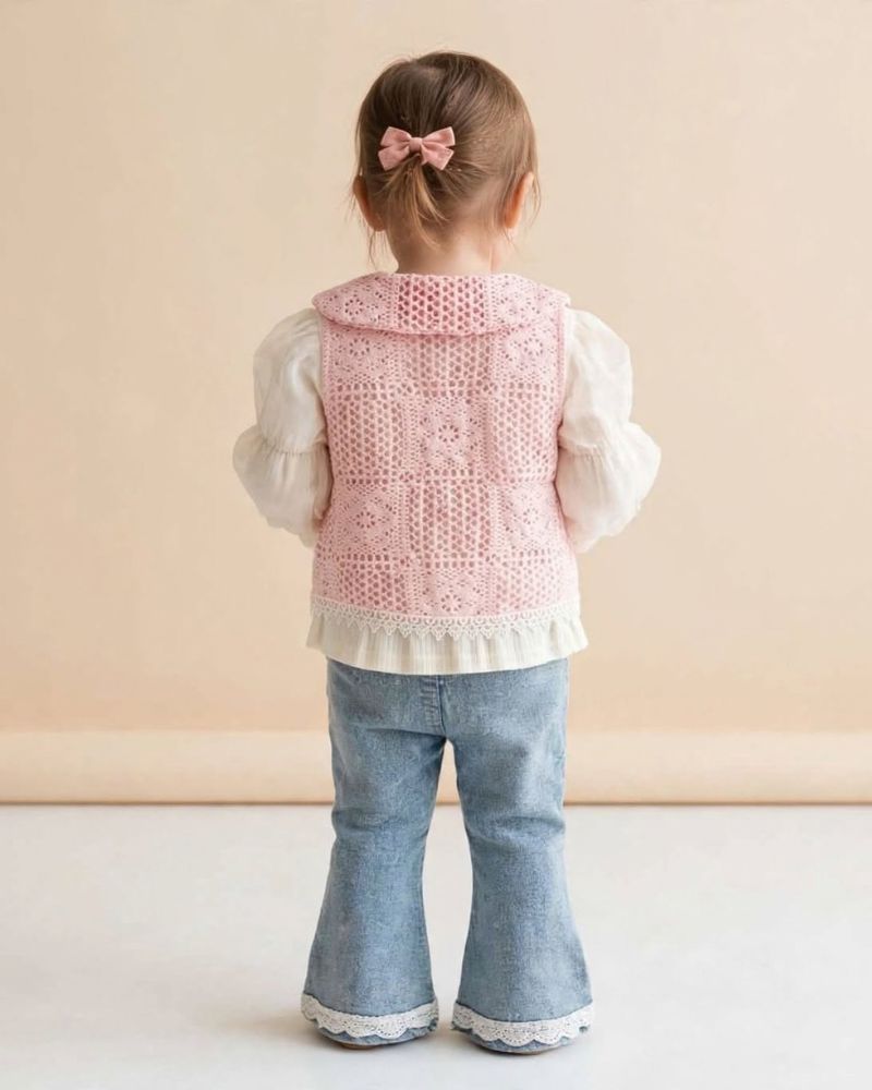 3pc Pink Crochet Set  thumbnail 3