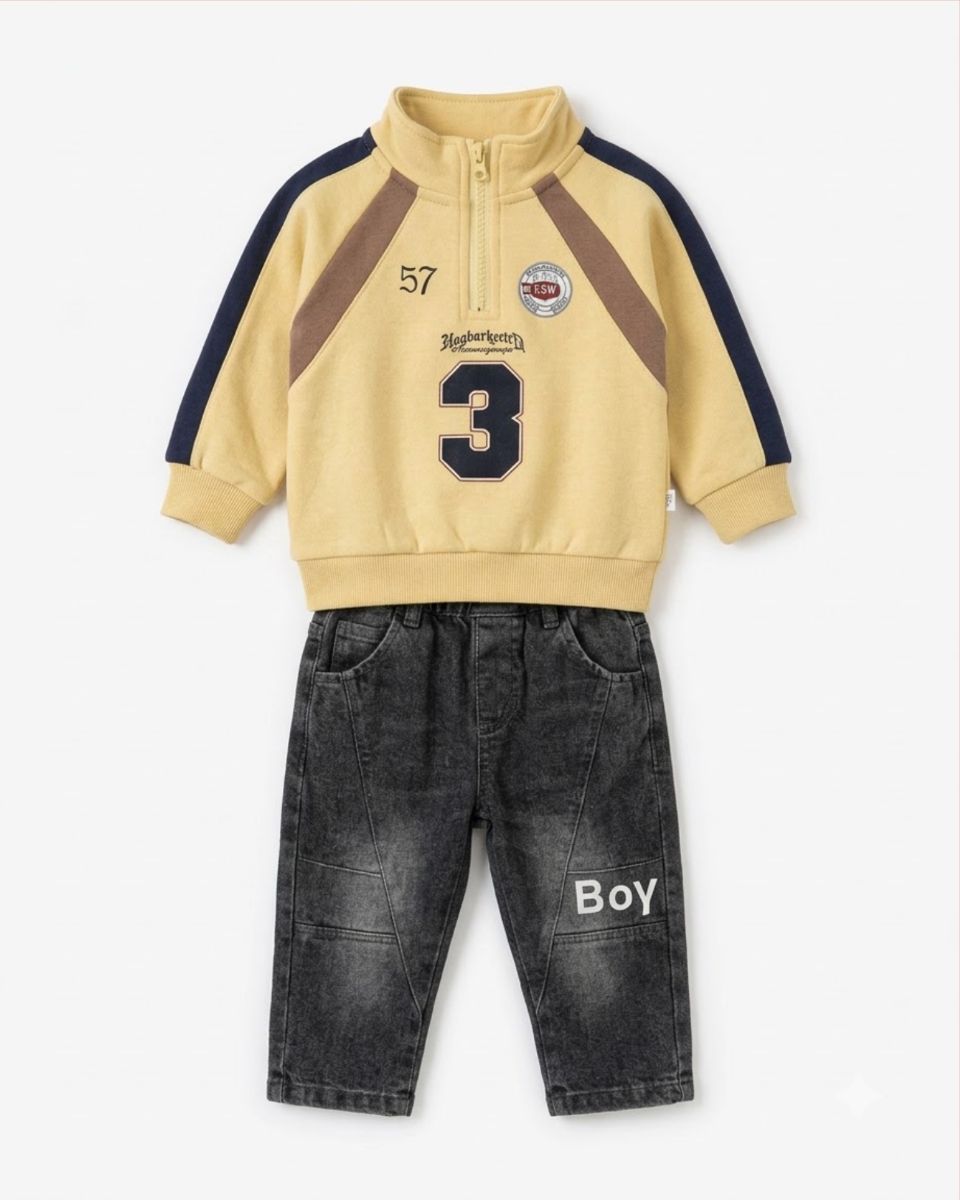 2pc yellow high-neck set 