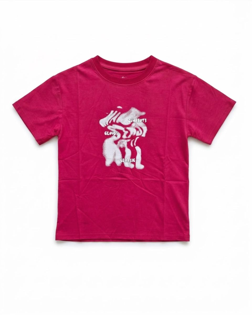 Kids Hot Pink / Magenta Graphic T-Shirt