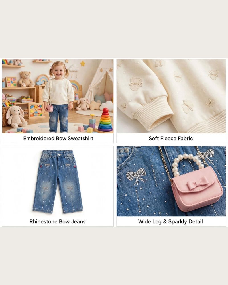 Cream butterfly set thumbnail 4