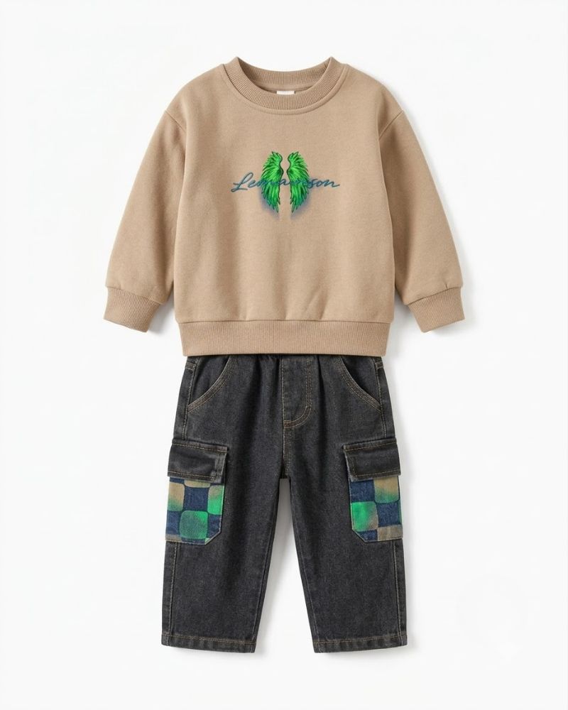 Brown wings 2pc set 
