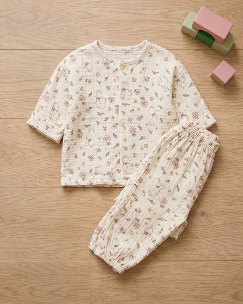 Yellow pink flower set thumbnail 3