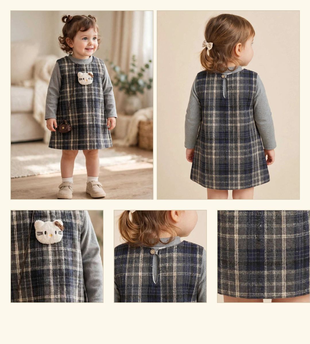 Kitty gray frock  thumbnail 3