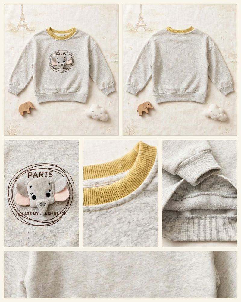 Grey Elephant Sweatshirt thumbnail 3